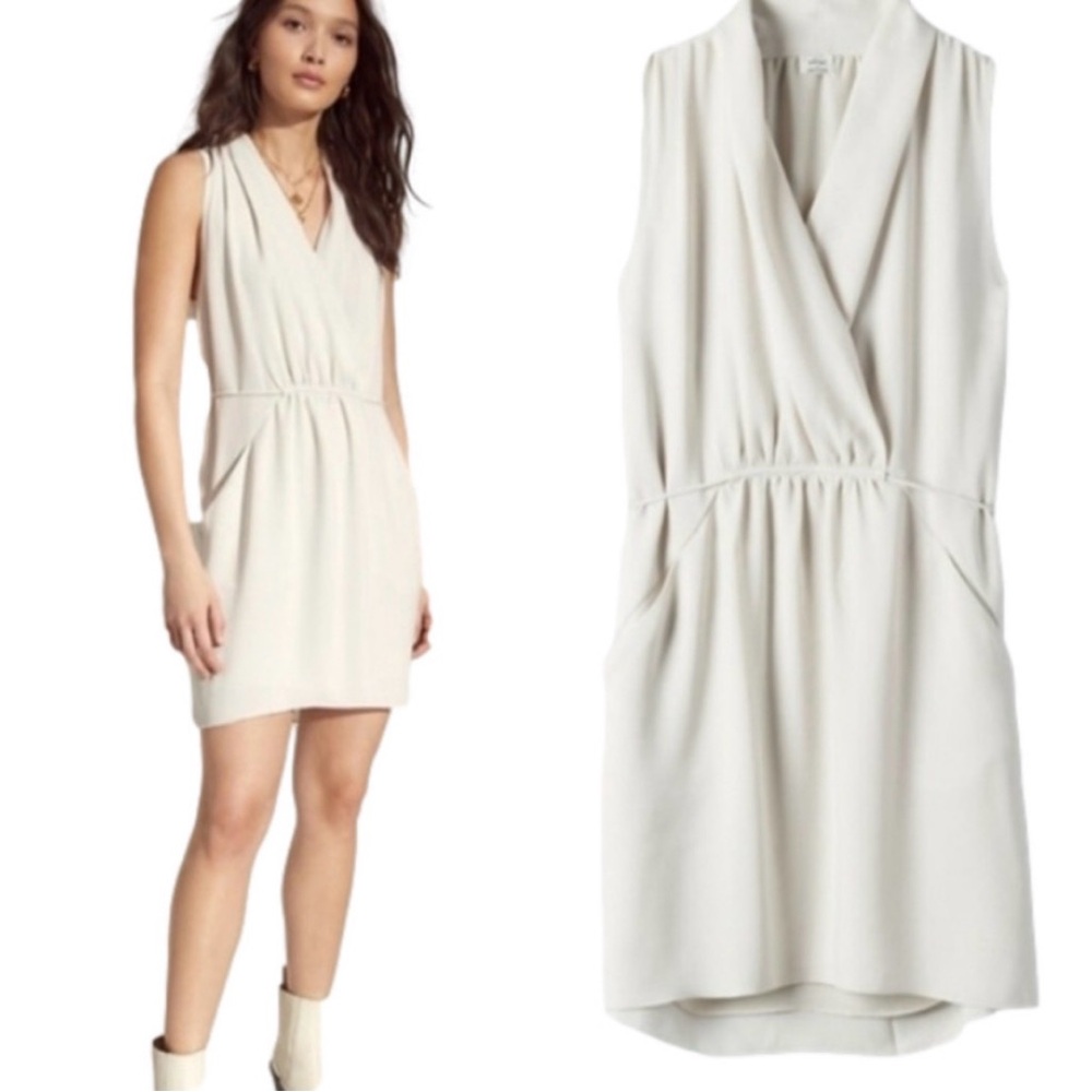 WILFRED Sabine Cream White Dress, Size XS *missing string belt*